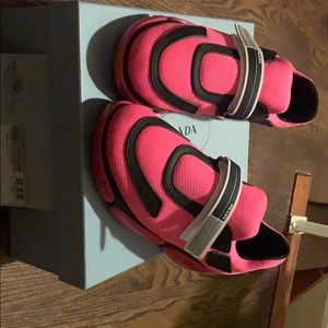 Authentic Prada Cloudbust hot pink  sneaker 7.5